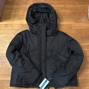 BRAND NEW Sebby Black Winter Cropped Puffer XL
